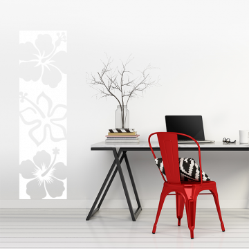 Wandbanner Hibiskus Wandtattoo