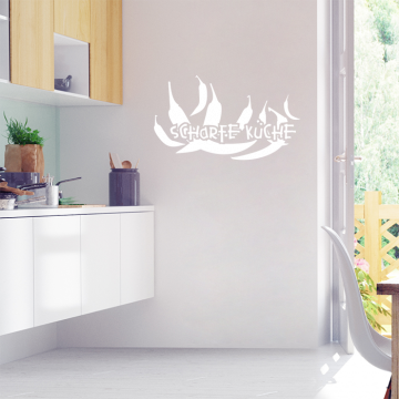 Wandtattoo Scharfe Küche mit Chillischoten