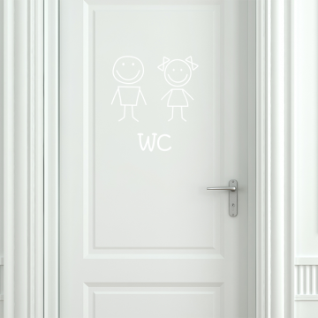 Wandtattoo WC Smiley
