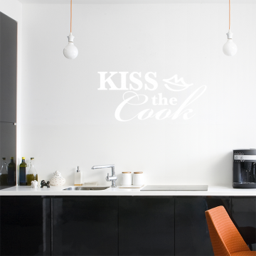 Kiss the cook Wandtatttoo
