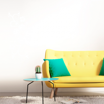 Hibiskus Ranke Wandsticker