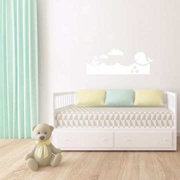 Kleine Meereslandschaft Wandtattoo