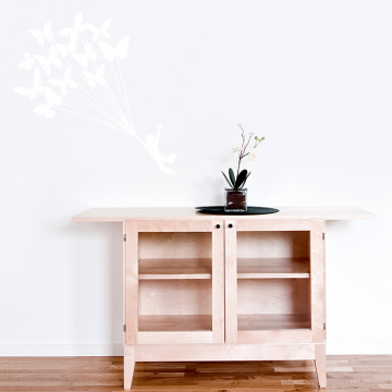 Schmetterling Luftballons Wandtattoo