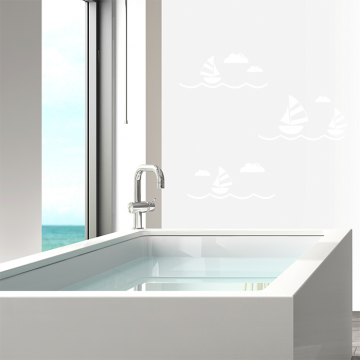 Segelboot Set Wandtattoo