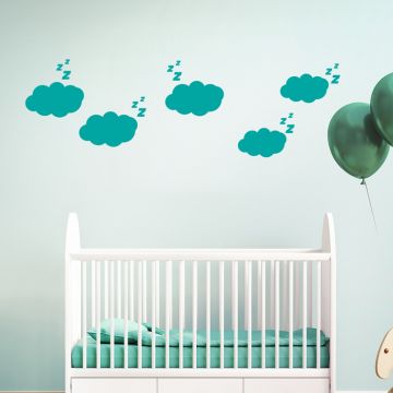 Schlafende Wolken Wandtattoo