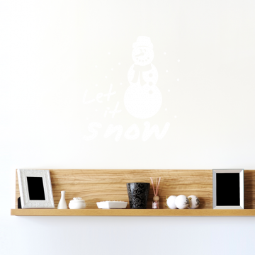 Wandtattoo Spruch - Let it snow