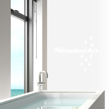 Wandtattoo Spruch - Warmduscher