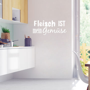 Wandtattoo Spruch - Fleisch ist mein Gemüse