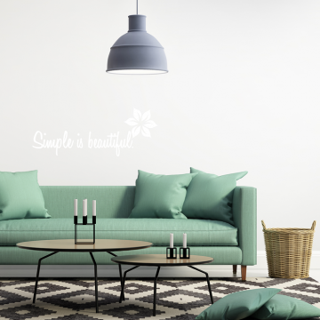 Wandtattoo Spruch - Simple is beautiful