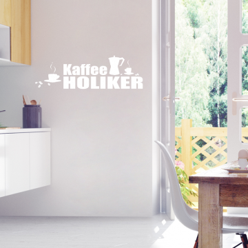 Wandtattoo Spruch - Kaffeeholiker