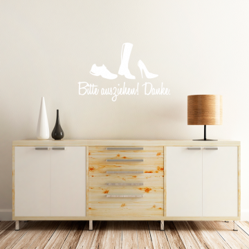 Wandtattoo Spruch - Schuhe bitte ausziehen