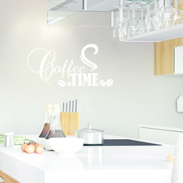 Wandtattoo Spruch - Coffeetime