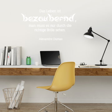 Wandtattoo Zitat - Das Leben ist bezaubernd ...