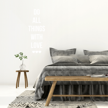 Wandtattoo Spruch - Do all things with love