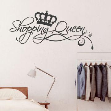 Wandtattoo Spruch - Shopping Queen