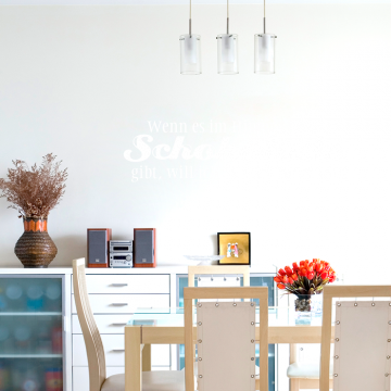 Wandtattoo Spruch - Wenn es im Himmel keine Schokolade gibt ...