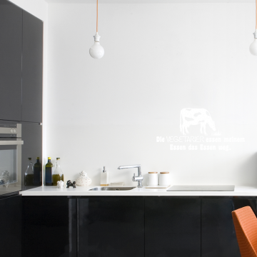 Wandtattoo Spruch - Die Vegetarier essen meinem Essen das Essen weg