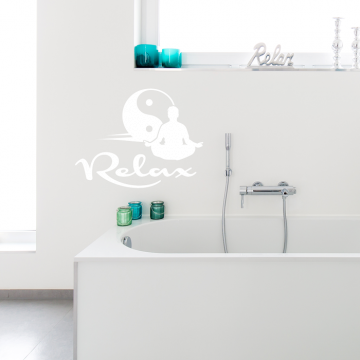 Wandtattoo Spruch - Relax Yin Yang