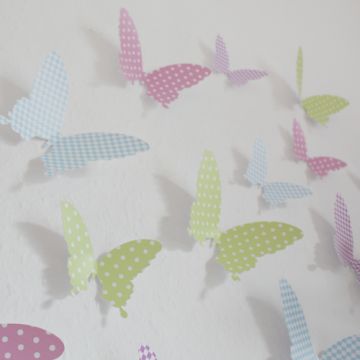 Wandtattoo 3D - Schmetterlinge pastell