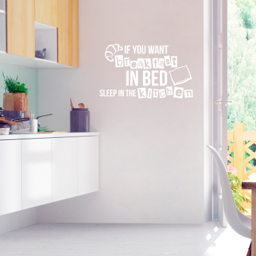Wandtattoo Spruch - If you want breakfast