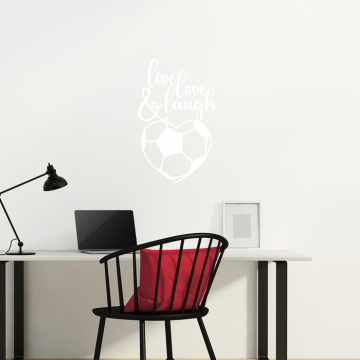 Wandtattoo Fußball - live laugh love