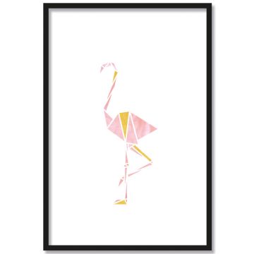 flamingo origami poster