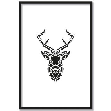 hirschkopf origami poster