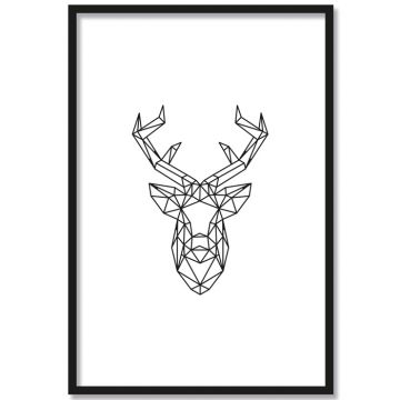 hirschkopf origami poster