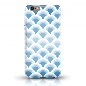 Handycase mit blauem Retromuster