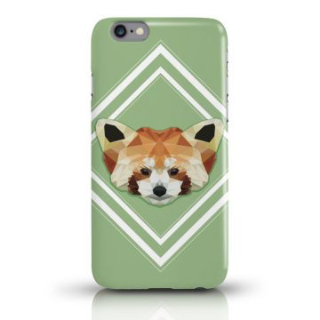 JUNIWORDS Handycase roter Panda Lowpoly