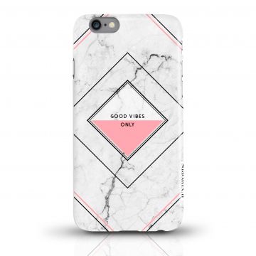 JUNIWORDS Handycase Good Vibes weißer Marmor
