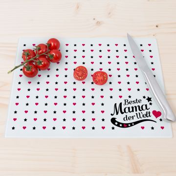 Glasschneidebrett Beste Mama der Welt Motiv 2