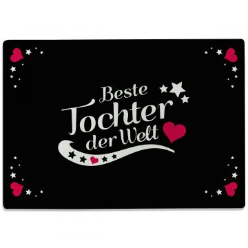 Glasschneidebrett Beste Tochter der Welt Motiv 3