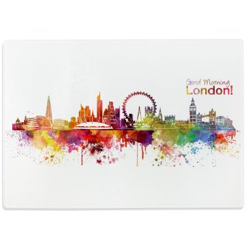 Glasschneidebrett Aquarell Skyline London