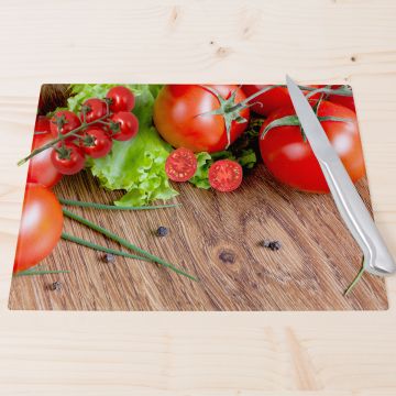 Glasschneidebrett Frische Tomaten