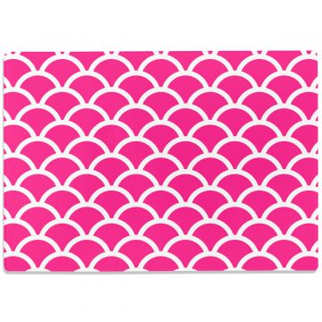 Glasschneidebrett Fischschuppen Muster Pink