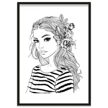 Poster Line Art Valentina