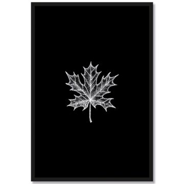 Poster Dot Art Herbstblatt
