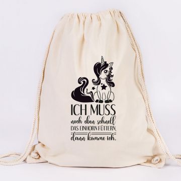 juniwords turnbeutel einhorn füttern...
