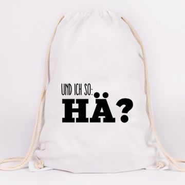 JUNIWORDS Turnbeutel Und ich so: HÄ?