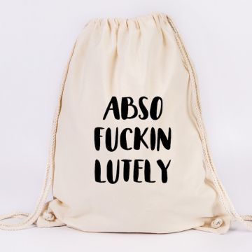 JUNIWORDS Turnbeutel Abso Fuckin Lutely