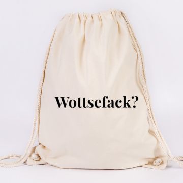JUNIWORDS Turnbeutel Wottsefack?