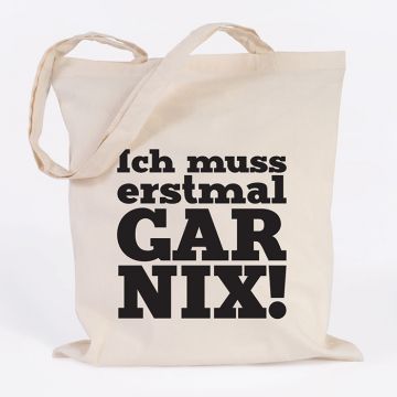 JUNIWORDS Jutebeutel Ich muss erst mal GAR NIX! Natur