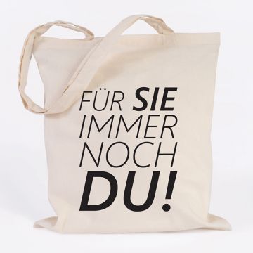 JUNIWORDS Jutebeutel Für Sie immer noch Du! Natur