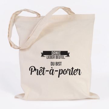 JUNIWORDS Jutebeutel Prêt-à-porter. Natur