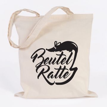 JUNIWORDS Jutebeutel Beutel Ratte. Natur