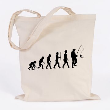 Juniwords Jutebeutel Evolution Angeln