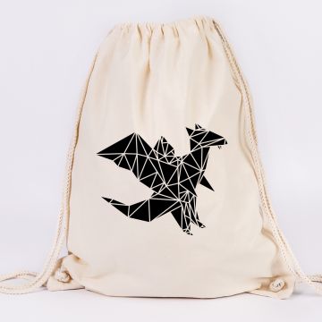 JUNIWORDS Turnbeutel Origami Drache
