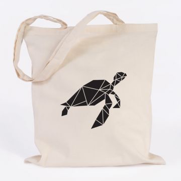 Schildkröte Origami Jutebeutel