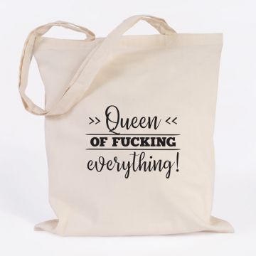 JUNIWORDS Jutebeutel Queen of fucking everything!